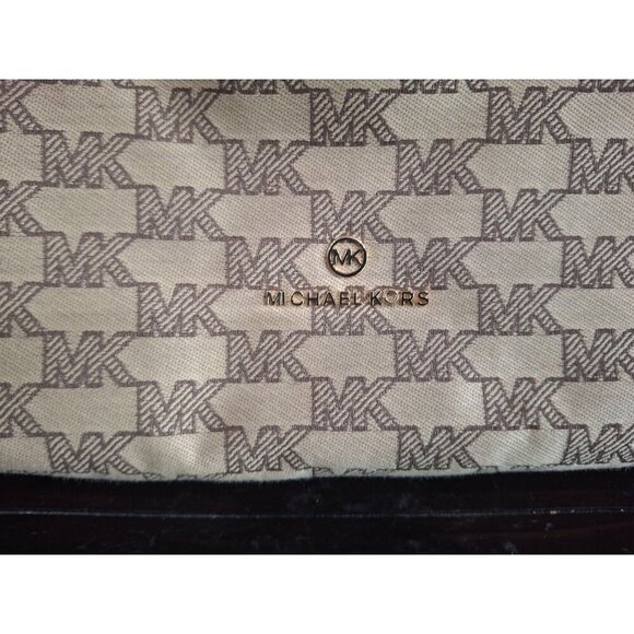 Michael Kors Aria Large Signature Logo Jacquard Shoulder Bag-Excellent Condition - Picture 3 of 12